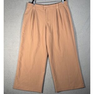 Abercrombie & Fitch Ultra Wide Leg Sloane Tailored‎ Pants Womens Size XL Peach